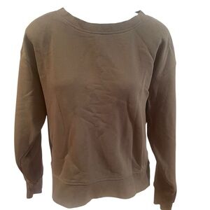 H&M Basic Women’s Khaki Short Sweatshirt SZ M
